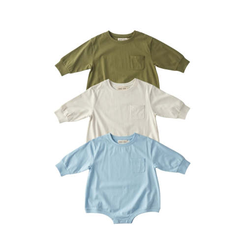 Harley Pocket Romper Bundle - Dream Blue + Loden Green