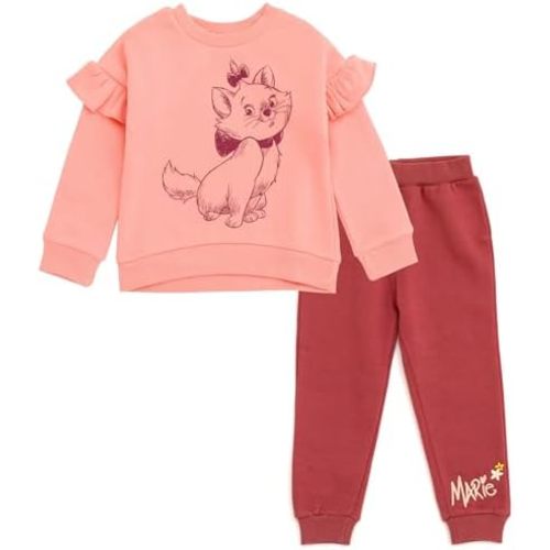 Disney Princess Minnie Mouse Winnie the Pooh The Aristocats Fleece Sweatshirt & Pants Outfit Set Newborn to Big Kid Sizes
