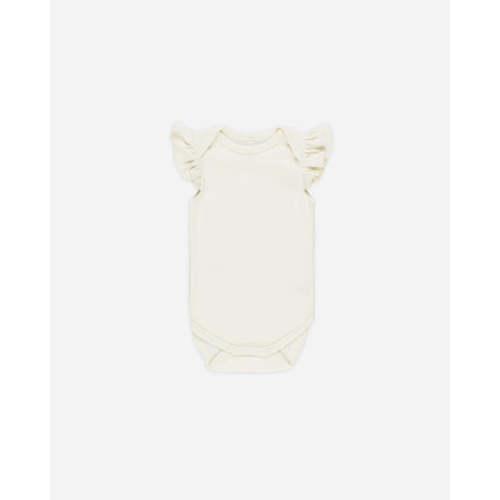 Flutter Sleeve Bodysuit || Ivory