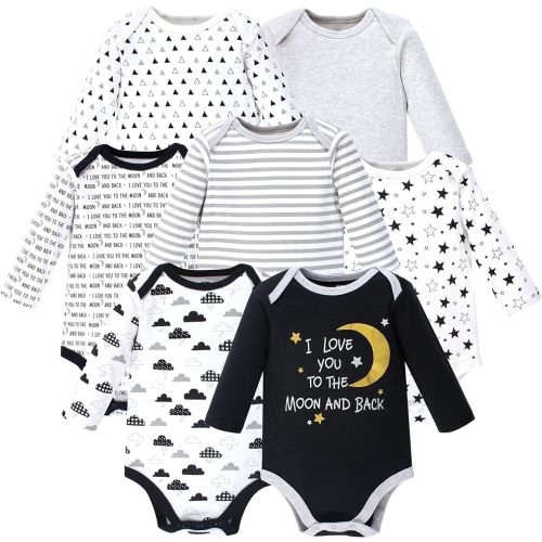Hudson Baby unisex-baby Cotton Long-sleeve Bodysuits