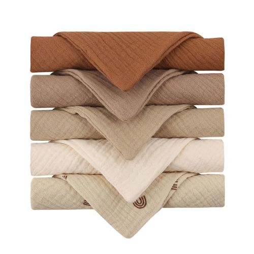 YEUHTLL 5pcs Baby Saliva Towel Absorbent Baby Burp Cloth Handkerchief Newborn Washcloth