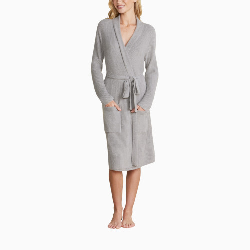 Barefoot Dreams CozyChic Lite Ribbed Robe - Dove Gray, S/M