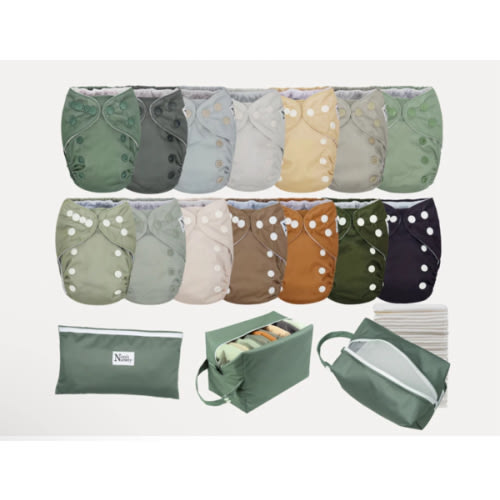 Cloth Diapers Newborn Bundle Sage