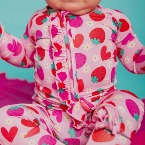 Berry in Love Convertible Ruffle Romper