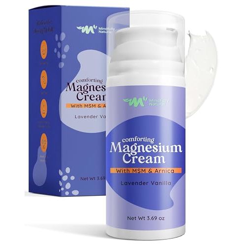 Magnesium Cream For Kids and Babies - Calming Body Lotion for Bedtime - Natural Magnesium Chloride with Arnica and MSM in Organic Aloe & Shea Butter Base 3.69 oz