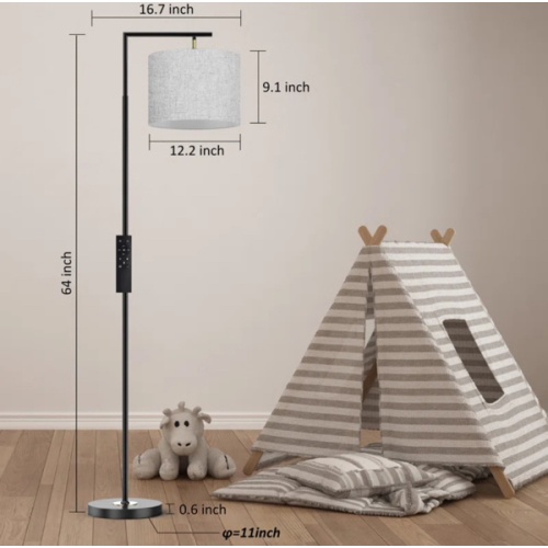 Ebern Designs Nylene 64" Arc/Arched Floor Lamp with Remote Control and Bulb Included & Reviews | Wayfair