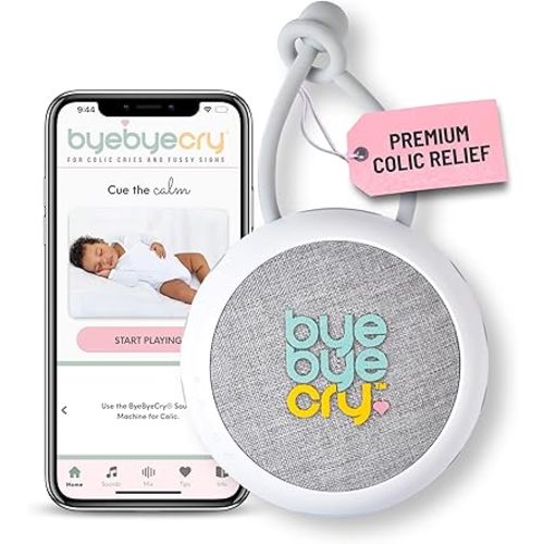 Instant Colic Baby Relief Sound Machine, Pediatrician-Approved, Mom's Choice Award, Colic Specific Engineered Sounds, No Medicine Or Drops, Designed by Mom of Colicky Babies, Colic Calm