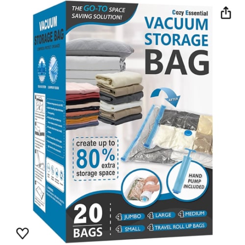 Cozy Essential Vacuum Storage Bags (20-pack)