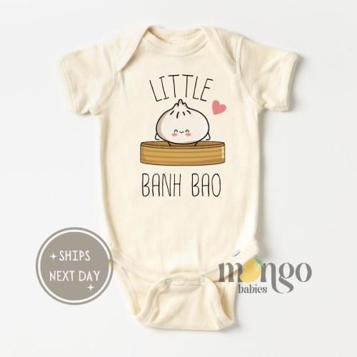 Little Banh Bao Baby Onesies® Brand Dimsum Baby Cute Dumpling Baby Little Bao Kids Tee Cute Baby Shower Gift Food Baby Gift for Newborn Gift