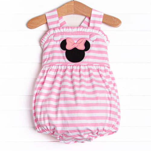 Miss Mouse Ruffle Sunsuit, Pink – Stitchy Fish