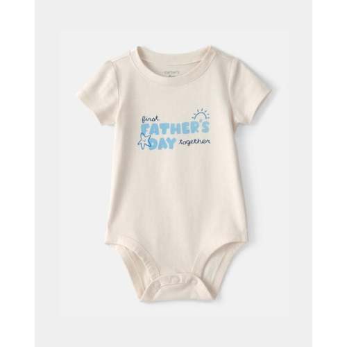 Baby 'Fathers Day' Graphic Bodysuit - Cream | Carter's
