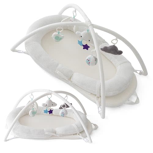 MODAURA 4-in-1 Baby Lounger, Tummy Time Mat, Baby Play Mat and Baby Sit Up Chair - Baby Registry Search and Baby Items, Patent Pending