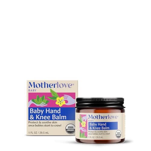 Motherlove Baby Hand & Knee Balm (1 oz) Herbal Ointment for Crawling Babies—Organic, non-GMO, & Cruelty Free