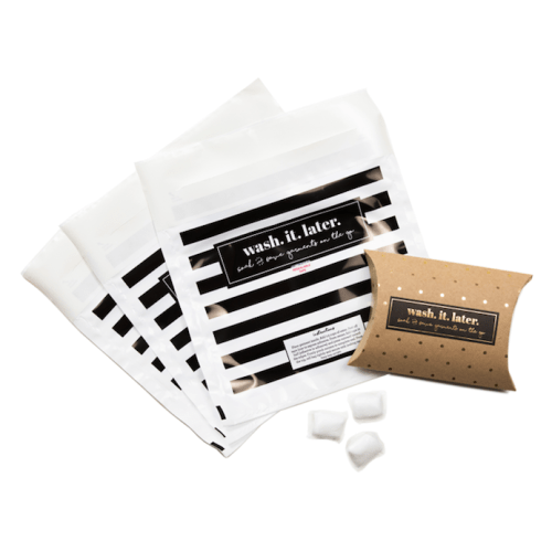 Wash. It. Later. Pack of Soak & Save Bags