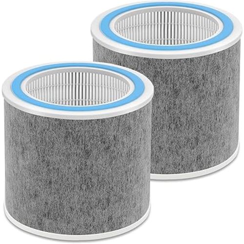 2 Pack HP102 Replacement Filter Compatible with Shark HP100 HP102,HP132,HP152, HP102PET & HC450, HC451, HC452, HC455 Air Purifier,Compare Part # HE1FKPET, HE1FKBAS