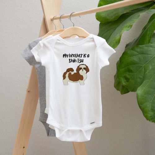 Shih Tzu Baby Onesies® Brand, new born baby clothes, baby shower gift, cute dog baby bodysuit, gift for new baby