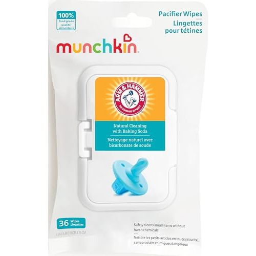 Munchkin Arm & Hammer Pacifier Wipes for Baby Essentials, 36 Count