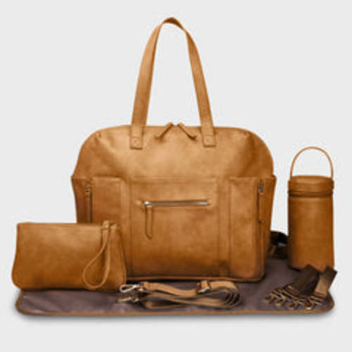 Chelsea Convertible Diaper Bag - Tan, Medium