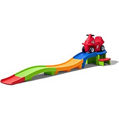 Step2 Up & Down Roller Coaster Kids Toy, Ride On Push Car, Indoor/Outdoor Playset, Toddlers 2-5 Years Old, Compact Storage, Max Weight 50 lb., Multicolor