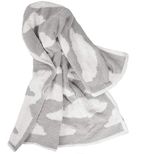 Tadpoles Ultra Soft Reversible Chenille Baby Blanket - Clouds Grey | 30" x 40" | Made of 100% Microfiber Polyester | Soft, Gentle & Hypoallergenic | Ideal as a Swaddle, Receiving Blanket & More