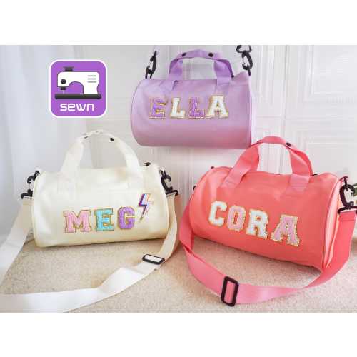 Custom Dance Bag For Girls,Chenille Letter Bag for toddler,Gift for Dancing/Gymnastic/Cheer Girls. Girls Gift Age 4 5 6 7 8 9 10