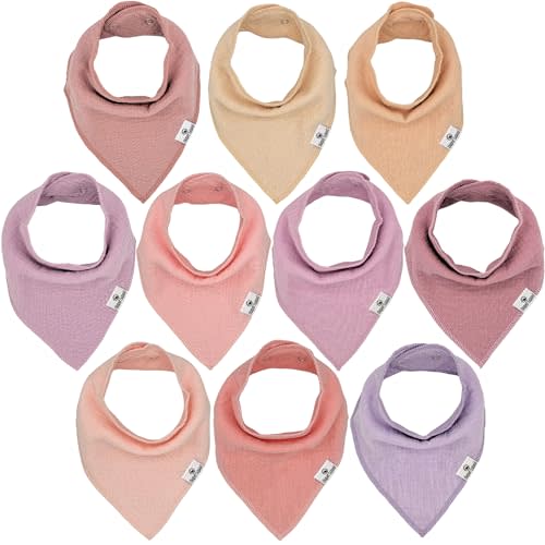 DiaperSquad's Baby Bibs for Drooling and Teething, Bibs for Boys, Baby Girl - Solid Cotton Baby Drool Bibs