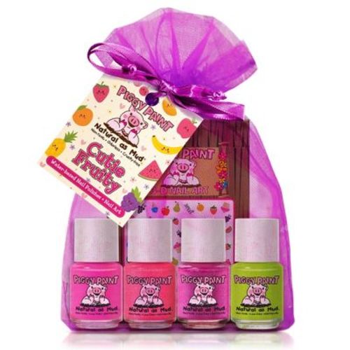Piggy Paint Nail Polish Set - 4pk/0.25 fl oz each + 1 Nail Art