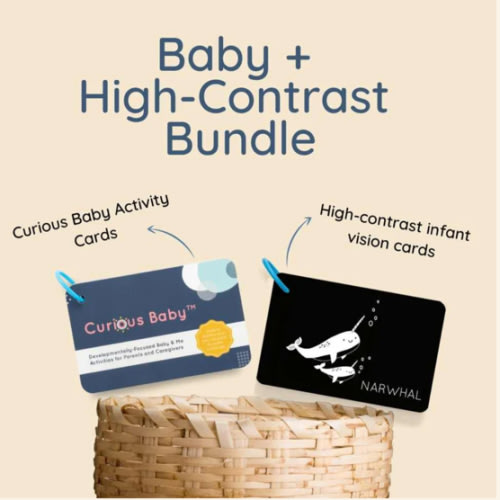 High-Contrast and Curious Baby Activity Cards Bundle – Curious Baby Cards