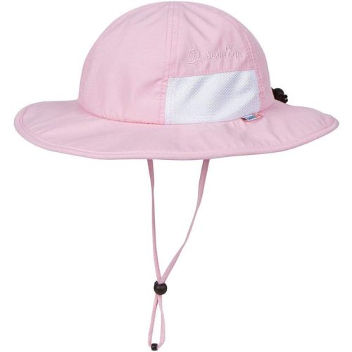 SwimZip Kid's Sun Hat - Wide Brim UPF 50+ Protection Hat for Baby, Toddler, Kids - Pink