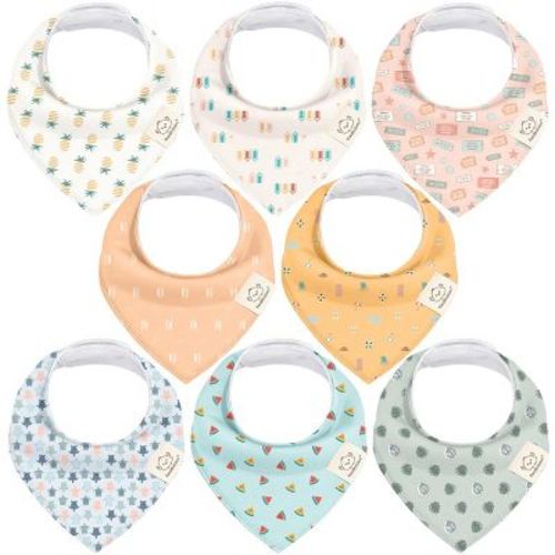 8pk Organic Baby Bandana Bibs, Baby Drool Bibs For Baby Boy, Girl, Baby Bibs For Infant, Newborn (hunter)