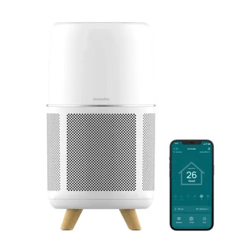 Homedics Smart Air Purifier T2503, 4-in-1 Console, With True HEPA Filtration & UV-C Technology