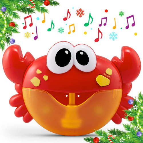 Beefunni Musical Animal Baby Bath Toy, Crab Bubble Maker with 24 Songs for Bathtub Time