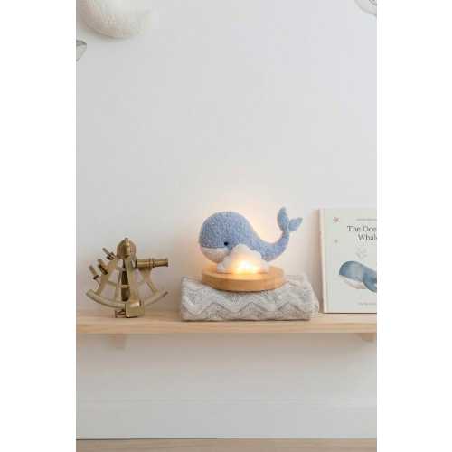 Whale Night Light for Nursery, Baby Table Lamp, Ocean Nursery Decor