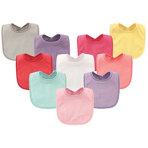 Hudson Baby Unisex BabyDrooler Bib with Waterproof Lining