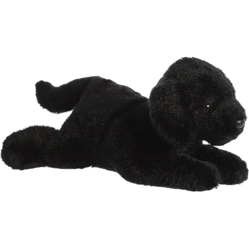 Aurora® Adorable Flopsie™ Black Labrador Stuffed Animal - Playful Ease - Timeless Companions - Black 12 Inches