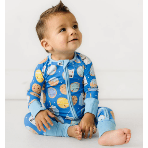 Blue Cookies & Milk Zippy - Little Sleepies