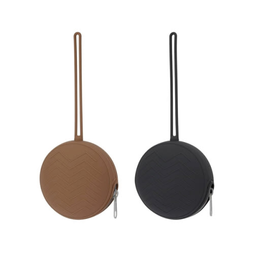 2 Pack Pacifier Holder Case, BPA Free Baby Pacifier Silicone Pouch for Boys & Girls, Portable Container Case (Clay, Dark Grey)