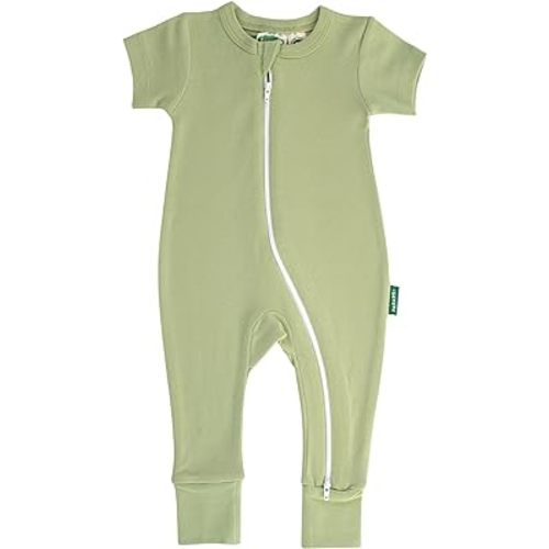 PARADE Organic Essential Basics '2-Way' Zip Romper - Short Sleeve, 3-6 Months