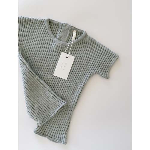 Fog Ribbed Knit Tee Playsuit