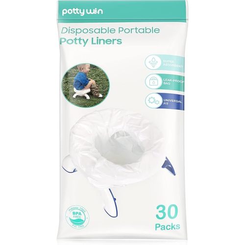 [30 Counts] Disposable Potty Liners Compatible with OXO Tot 2-in-1 Go Potty, Potty Refill Bags for Toddler Travel, Universal Potty Bags Fit Most Potty Chairs