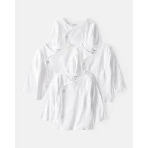 Baby 4-Pack Side-Snap Tees - White | Carter's