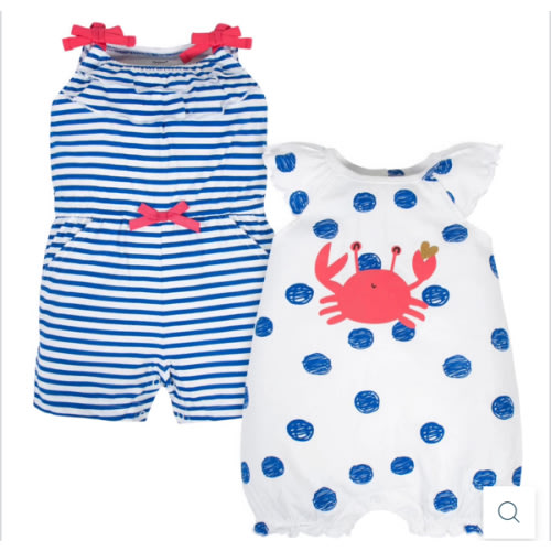 2-Pack Baby Girls Crab Rompers – Gerber Childrenswear
