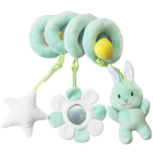 KEINXS Multifunctional Funny Baby Activity Spiral HangingToys Stroller toys Cart Seat Pram Toy with Ringing Bell(Green rabbit)