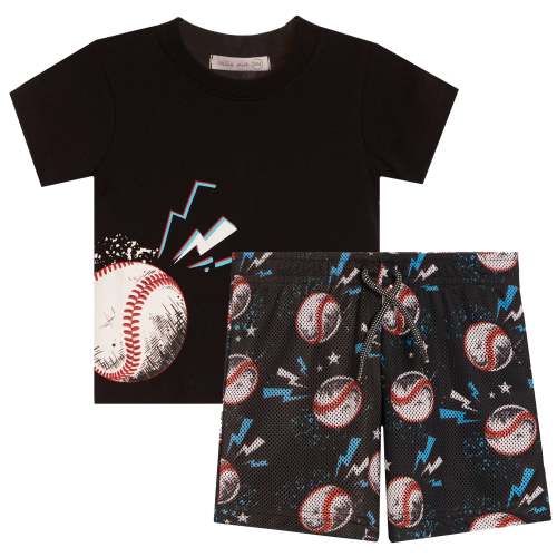 2pc Baseball Mesh Short Set