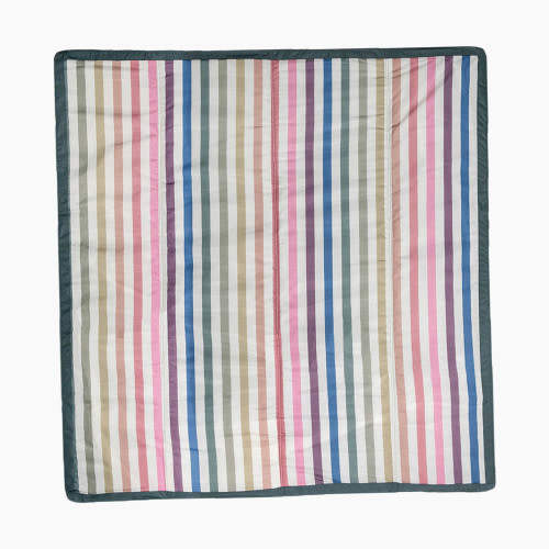 Little Unicorn Outdoor Blanket - Chroma Rugby Stripe, 5 X 5 Ft