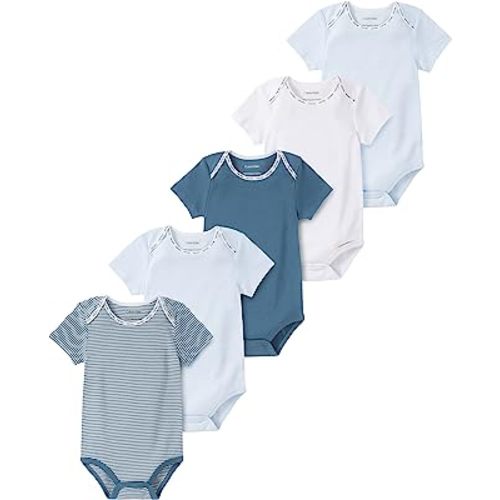 Calvin Klein Organic Baby Essentials 5 Pack Bodysuits 18 M