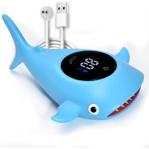 Baby Bath Thermometer with Floating Toys - Digital Water & Room Temperature Monitor, Rechargeable Thermometer with Alerts for Newborn Bath Essentials, Infant Safety