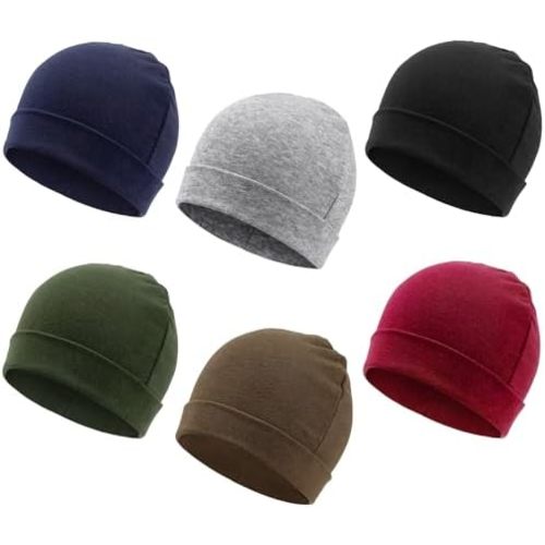 DRESHOW BQUBO 6 Pack Baby Beanie Hats for Unisex Infant Toddler Cotton Beanie Newborn Hospital Hat for Boys Girls 0-6 Months