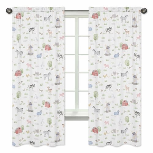 Farm Animals Collection Window Panels - Set of 2