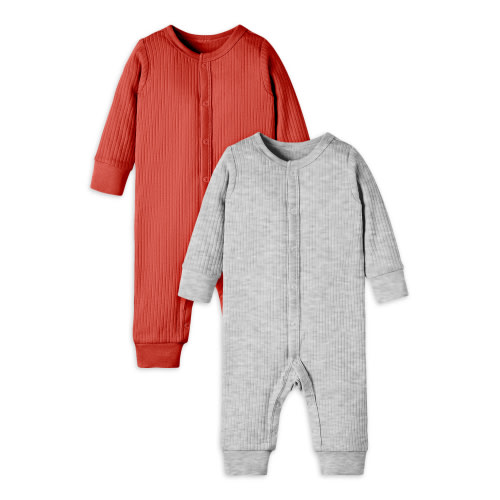 Modern Moments by Gerber Baby Boy Coveralls, 2-Pack, Sizes Newborn-12 Months